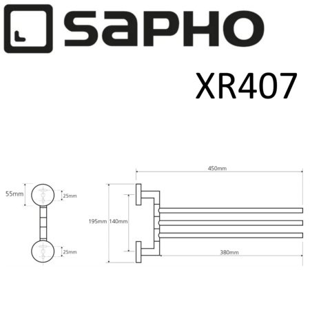 Полотенцедержатель Sapho X-ROUND XR407 хром