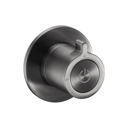 Запорный вентиль нажимной с регулировкой расхода Benesque Lumiere 12010803 черный брашированный