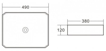 Раковина накладная 49см BelBagno BB1386 белый