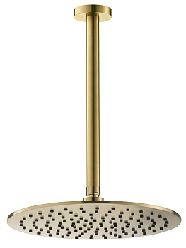 Потолочный (кронштейн 25см) верхний душ 30см Benesque Lumiere 22010804 латунь брашированная
