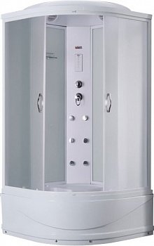 Душевая кабина Timo Eco TE-0780 80x80x215 профиль белый, стекло рифленое