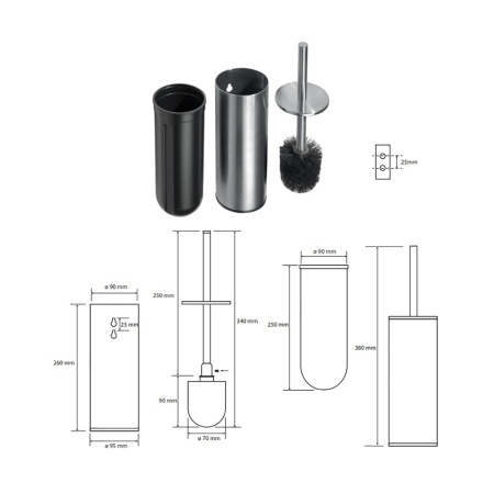 Ершик для унитаза Bemeta Neo 102313069 Хром/Черный