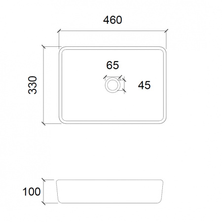 Раковина накладная стеклянная ABBER Glas AK2312 прозрачная