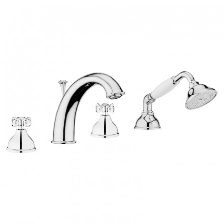 Смеситель на борт ванны Webert Ottocento OT730101 Хром Белый