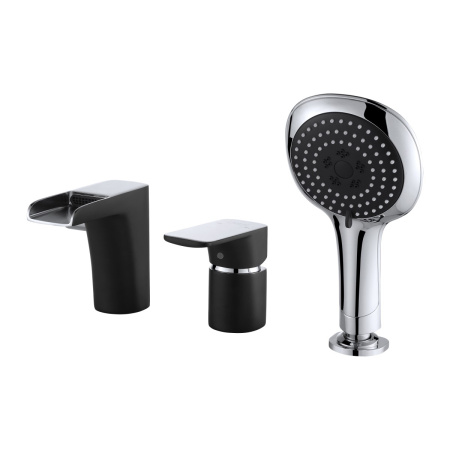 Смеситель на борт ванны D&K Berlin DA1434215, черный