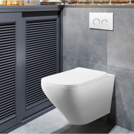 Унитаз подвесной безободковый Vincea NEO VT1-22 белый, с сиденьем микролифт