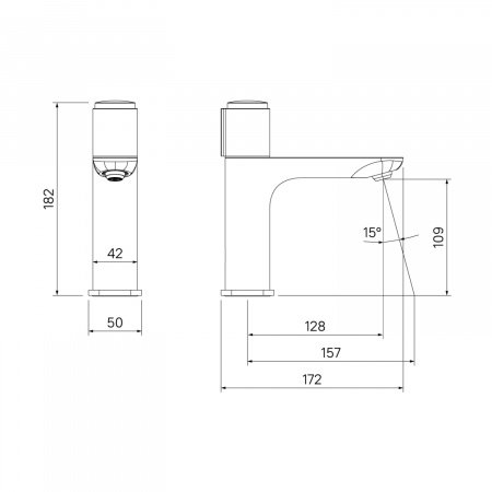 Смеситель для раковины IDDIS Slide SLIGMBTi01 графит матовый