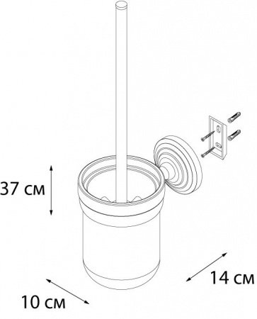 Ершик для унитаза Fixsen Retro FX-83813 Бронза