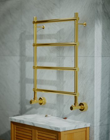 Полотенцесушитель водяной Margaroli Sole 4424704GON 72х53 золото