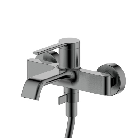 Смеситель для ванны с душевым набором AQUAme Asti AQM6412GM вороненая сталь