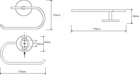 Держатель для туалетной бумаги Bemeta Alfa 102414012 Хром