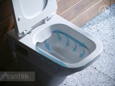 ПЭК Santek Лайн Пэк 1WH501729 подвесная чаша rimless + инсталляция + сиденье Slim, SoftClose + панель хром