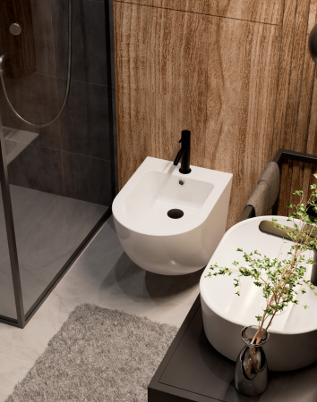 Смеситель для биде AQUAme Siena AQM6216MB черный матовый