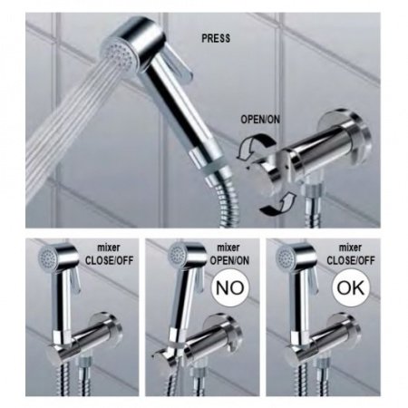 Гигиенический душ со смесителем Bossini Paloma Flat E37011B.030 хром