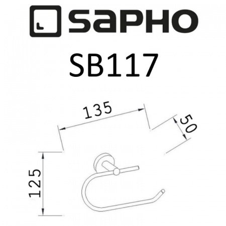 Держатель туалетной бумаги Sapho SAMBA SB117 хром