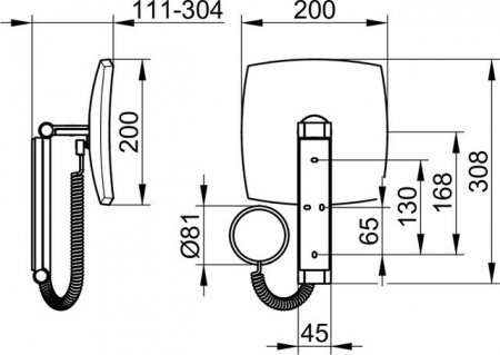 Косметическое зеркало Keuco iLook Move 17613019000 хром