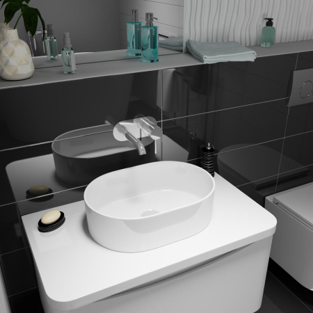 Раковина накладная 46см Point Виктория PN43062 белый