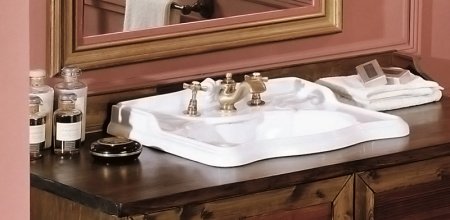 Раковина встраиваемая сверху 60см Azzurra Jubilaeum JUB700/Mbi*1 белый