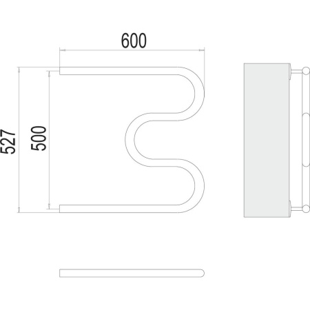 Полотенцесушитель водяной Terminus М-образный (3/4") 50х60
