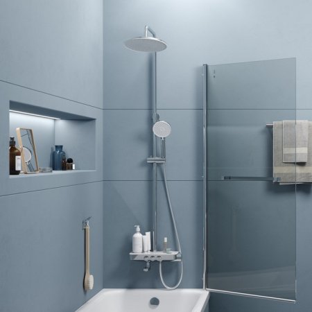 Душевая стойка IDDIS Shelfy SHESBBTi06 хром