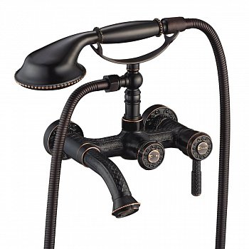 Смеситель для ванны с душем Lemark Jasmine  LM6612ORB черная бронза