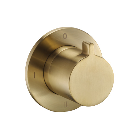 Переключатель для душа на 3 положения с функцией "стоп" Benesque Lumiere 12010604 латунь брашированная