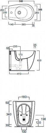 Биде напольное Simas Vignoni VI04bi*1