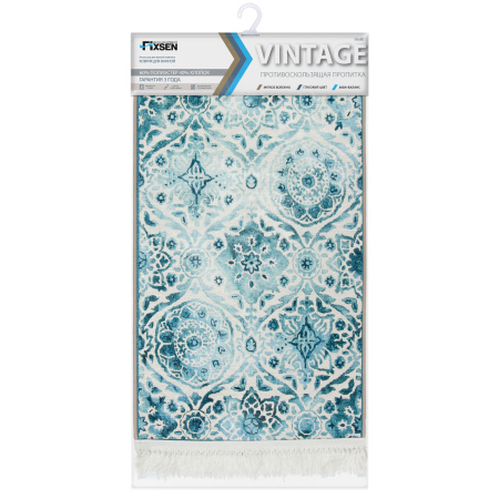 Коврик для ванной 1-ый Fixsen VINTAGE, FX-7000T, бирюзовый, 50х80 см