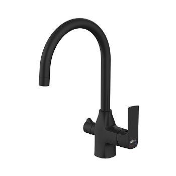 Смеситель для кухни с подключением фильтра Lemark Ursus LM7261BL черный матовый