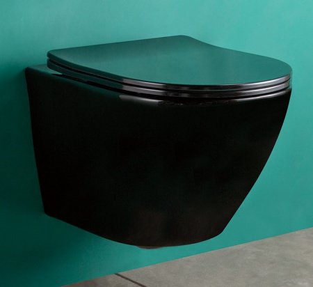 Унитаз подвесной GID Tr2198 безободковый, черный