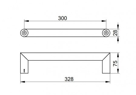 Поручень Keuco Reva 12807010000 хром