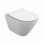 Унитаз подвесной Cersanit OVAL 63114 белый, с сиденьем микролифт