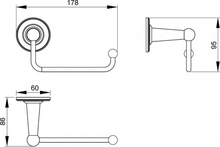 Держатель туалетной бумаги Timo Nelson 160041/02 antique Бронза