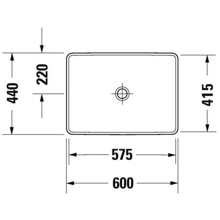 Раковина встраиваемая сверху 60см Duravit D-Neo 0358600079 белый