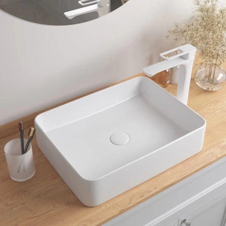 Раковина накладная 47см IDDIS Slide SLIWM02i27 белый матовый