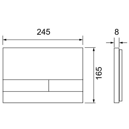 Кнопка смыва TECE Spring square S240851 черный