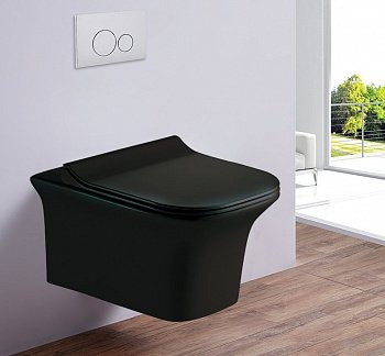 Унитаз подвесной Esbano AZUL черный матовый, с сиденьем микролифт