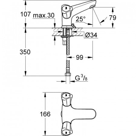 Смеситель для раковины Grohe Costa L 21100001 хром