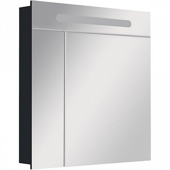 Зеркальный шкаф Roca Victoria Nord Black Edition 80 с подсветкой ZRU9000100 Черный