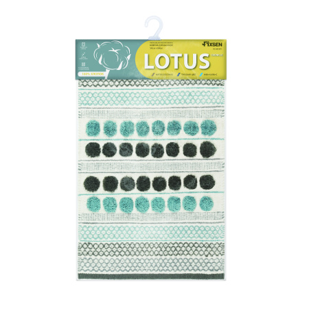 Коврик для ванной 1-ый  , FX-8030Y,  mix (голубой+графит+белый+серый), 50х80см