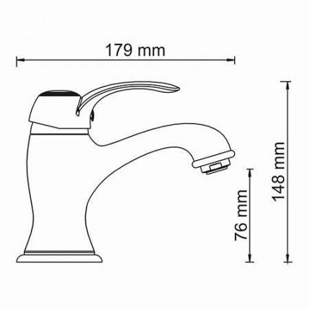 Смеситель для раковины WasserKraft Isar 1303 темная бронза