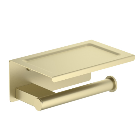Держатель туалетной бумаги с полкой для телефона Timo Luiro 18543/17 золото матовое