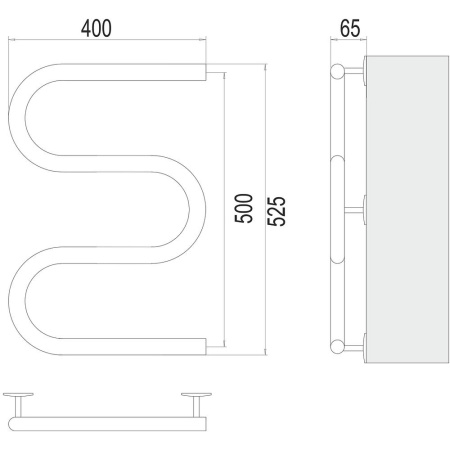 Полотенцесушитель электрический Terminus М-обр 40х50