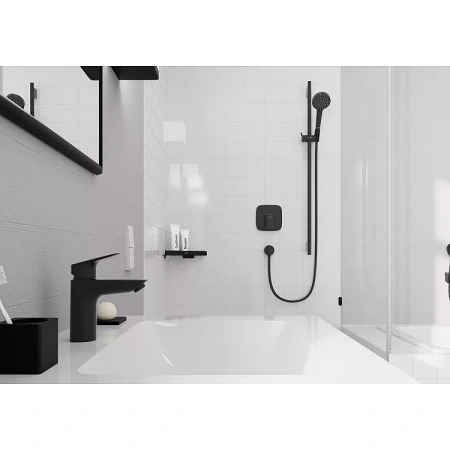 Смеситель для раковины Hansgrohe Logis 71107670 черный матовый