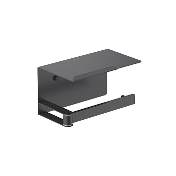 Держатель туалетной бумаги с полкой Aquatek Либра AQ4929MB черный матовый