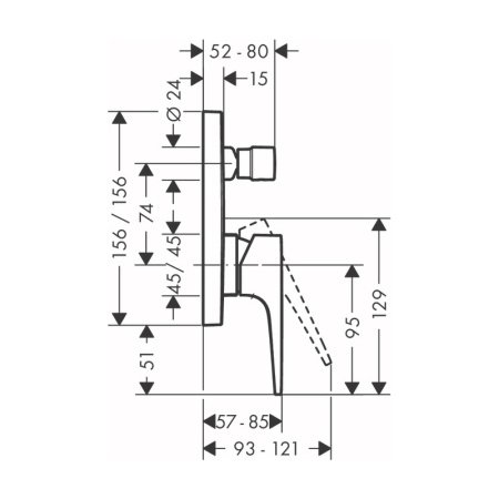 Смеситель для ванны с душем Hansgrohe Metropol 32545140 бронза шлифованная
