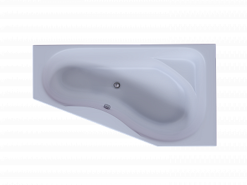 Акриловая ванна Aquatek  Медея 170x95 см L пустая c фр.экр. вклеенный каркас