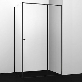 Душевой угол WasserKraft Dill 61S14 110x80x200, профиль черный, стекло прозрачное