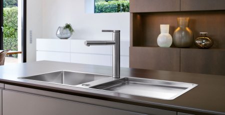Смеситель для кухни Blanco Linee-S 517592 нержавеющая сталь
