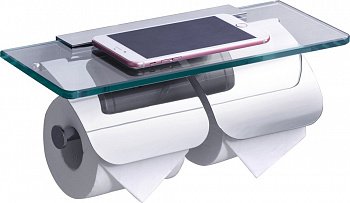 Держатель туалетной бумаги Rush Edge ED77132 двойной Хром